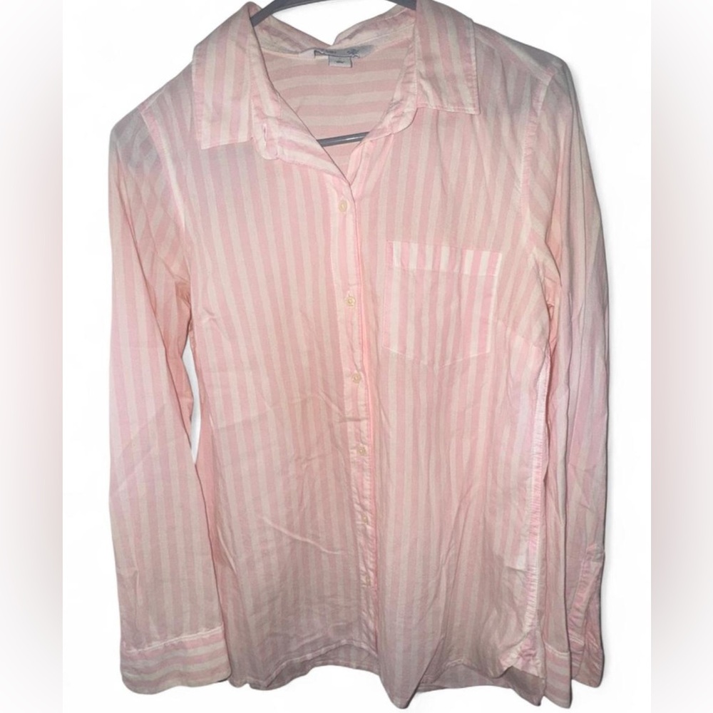 Old Navy Pink Striped Button Down Shirt
